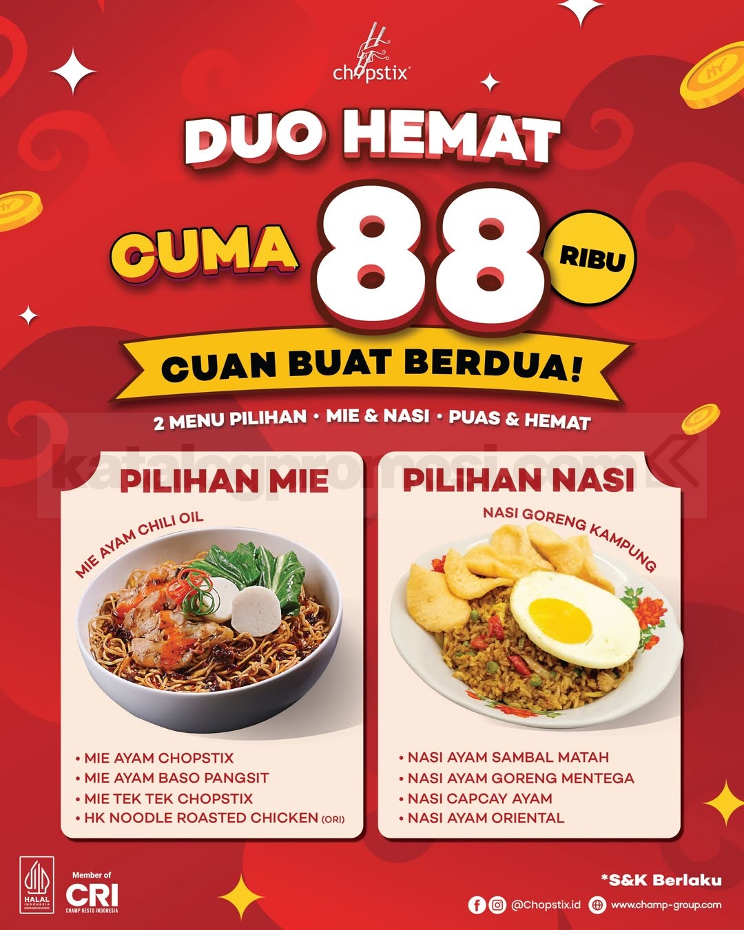 Promo Chopstix Duo Hemat Rp88 Ribu
