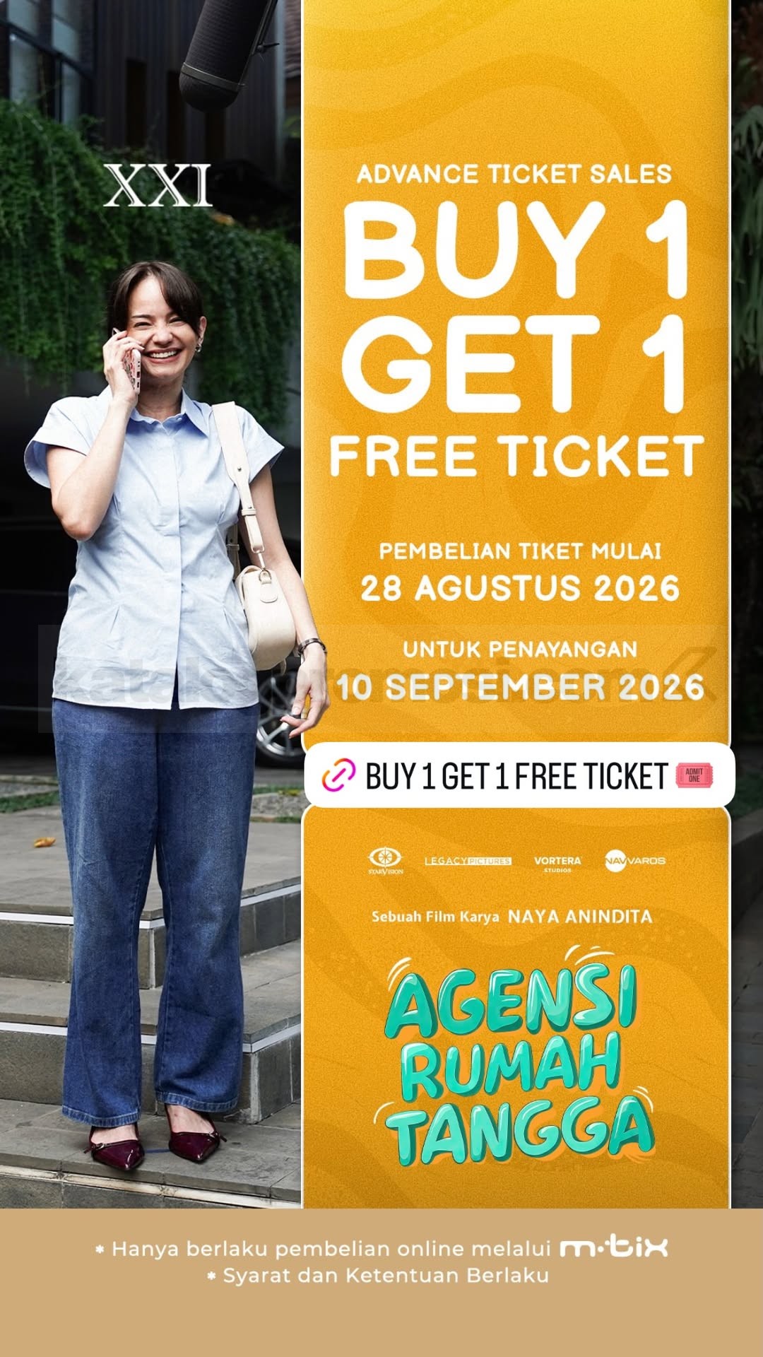 Promo Cinema XXI Beli 1 Gratis 1 Tiket Agensi Rumah Tangga Promo Cinema XXI Beli 1 Gratis 1 Tiket Agensi Rumah Tangga via aplikasi m.tix