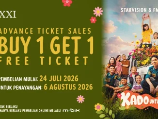 Promo Cinema XXI Beli 1 Gratis 1 Tiket Kado Untuk Ibu melalui aplikasi m.tix untuk Advance Ticket Sales.