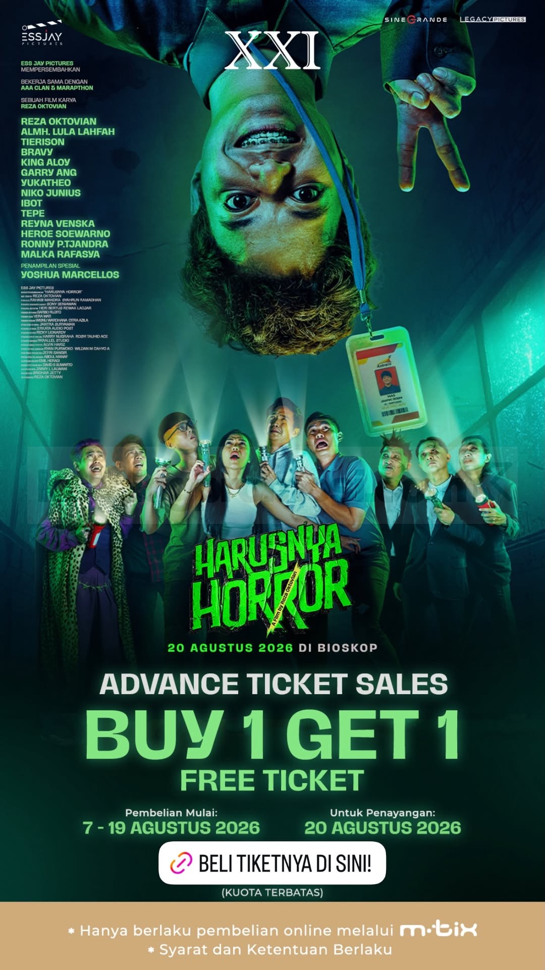 Promo Cinema XXI Beli 1 Gratis 1 Tiket Harusnya Horor Promo Cinema XXI Beli 1 Gratis 1 Tiket Harusnya Horor melalui aplikasi m.tix.