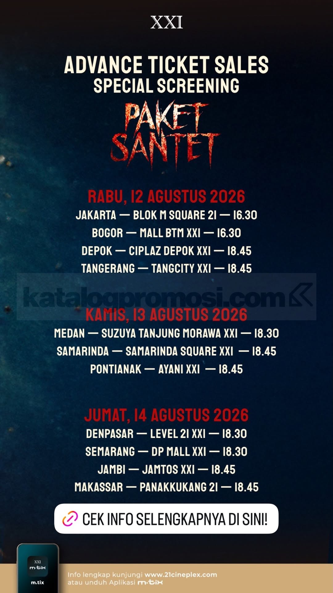 Promo Cinema XXI Beli 1 Gratis 1 Tiket Paket Santet Promo Cinema XXI Beli 1 Gratis 1 Tiket Paket Santet 1