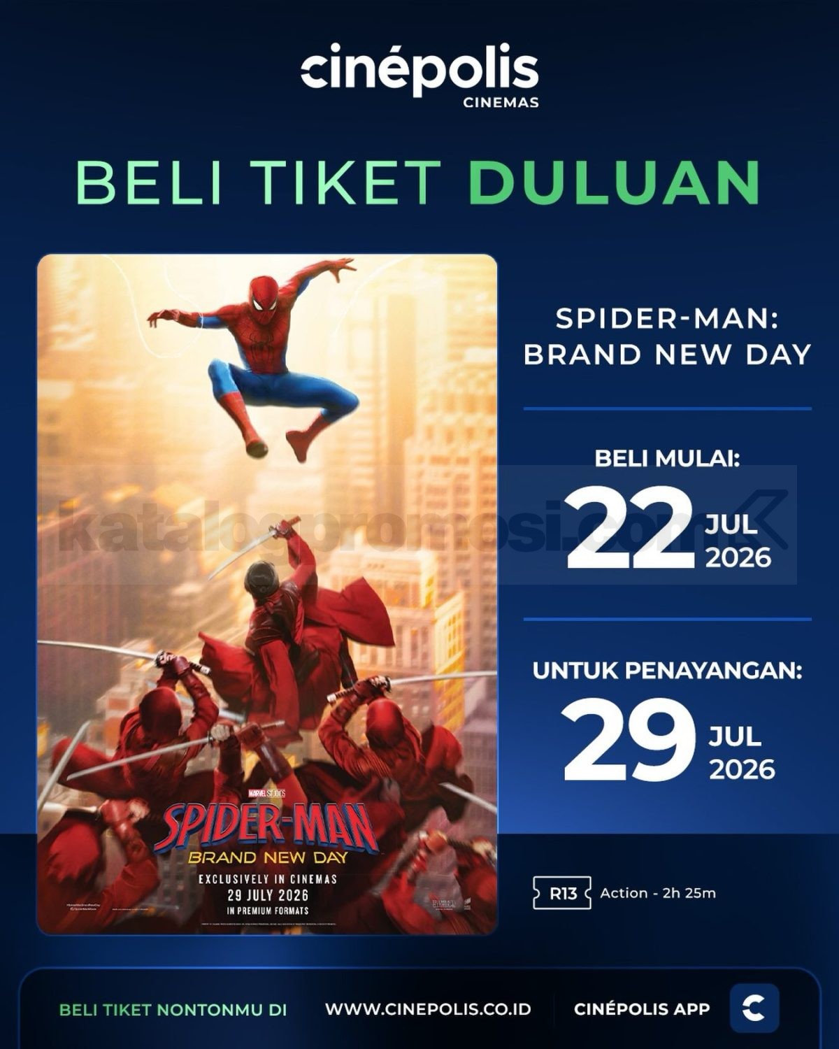 Promo Cinépolis Presale Tiket Spider-Man: Brand New Day Promo Cinépolis Presale Tiket Spider-Man: Brand New Day.