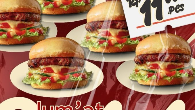 Promo Dons Burger Jumat Berkah Original Burger Rp11.000 setiap hari Jumat.