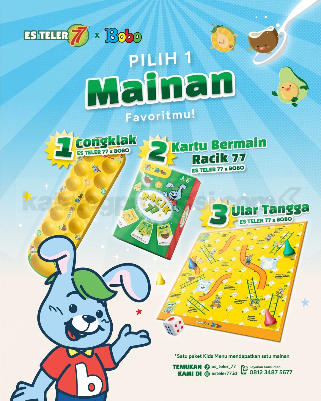 Promo Es Teler 77 x Bobo Kids Menu Rp. 55.000 Promo Es Teler 77 x Bobo Kids Menu Rp. 55.000 3