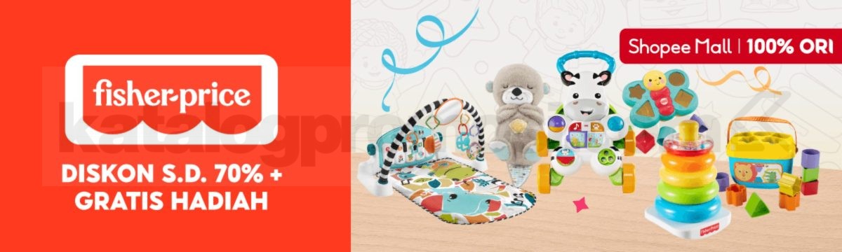 Promo Fisher Price Shopee Diskon hingga 70% Promo Fisher Price Shopee Diskon hingga 70% untuk mainan edukatif dan gratis hadiah