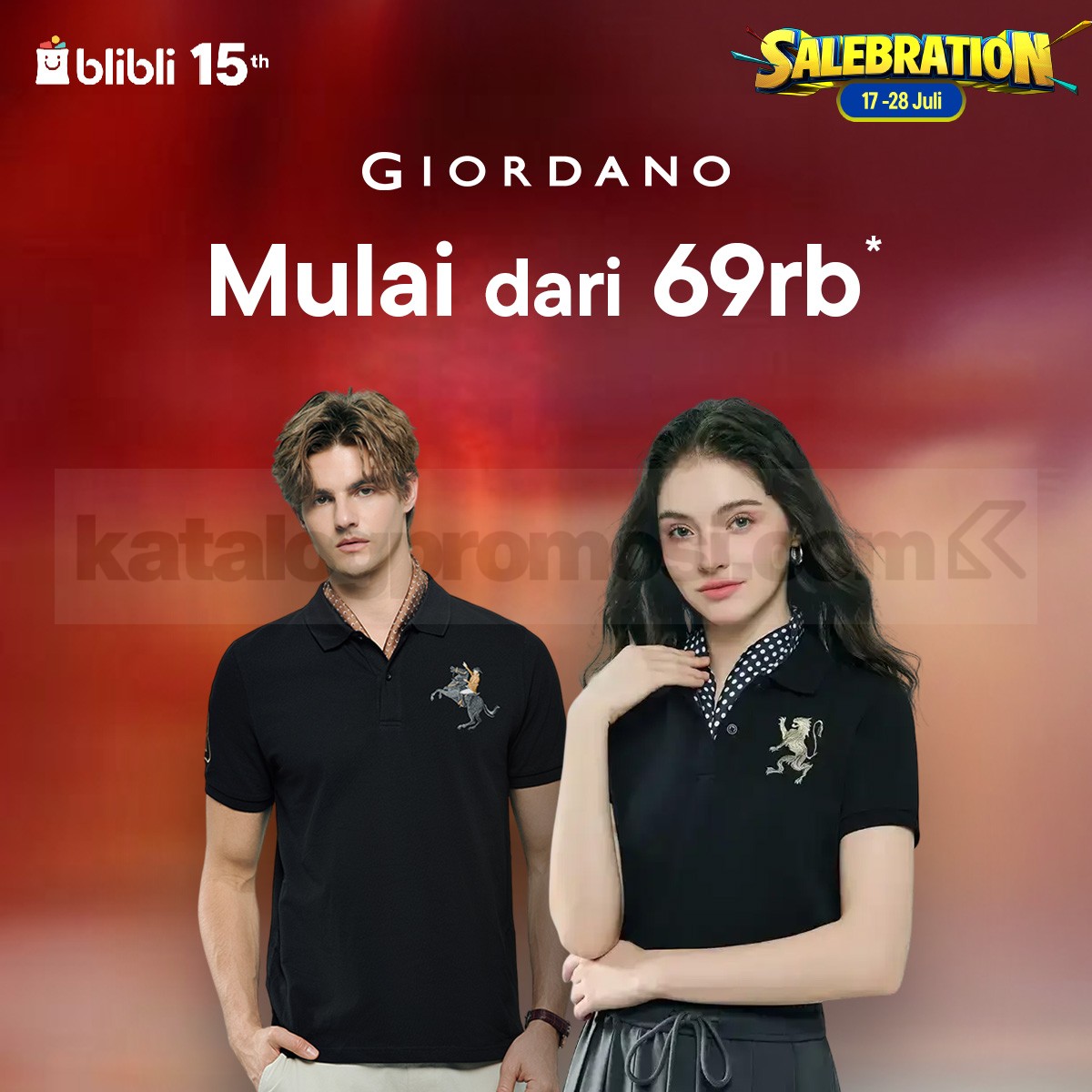 Promo Giordano Blibli 15th Salebration Mulai Rp. 69.000 Promo Giordano Blibli 15th Salebration mulai Rp. 69.000 untuk koleksi fashion pilihan.