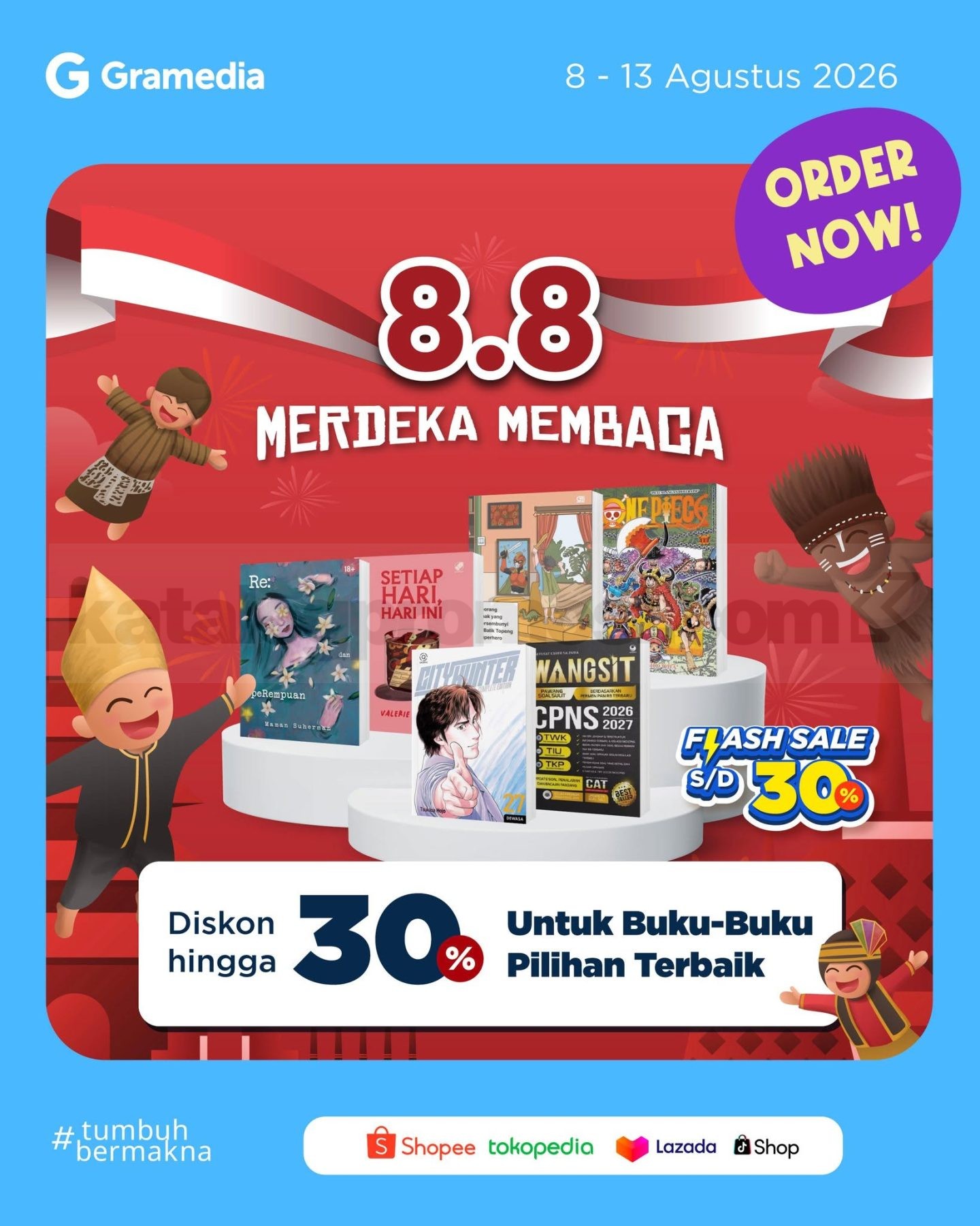 Promo Gramedia 8.8 Diskon Buku hingga 30% Promo Gramedia 8.8 Diskon Buku hingga 30% 1