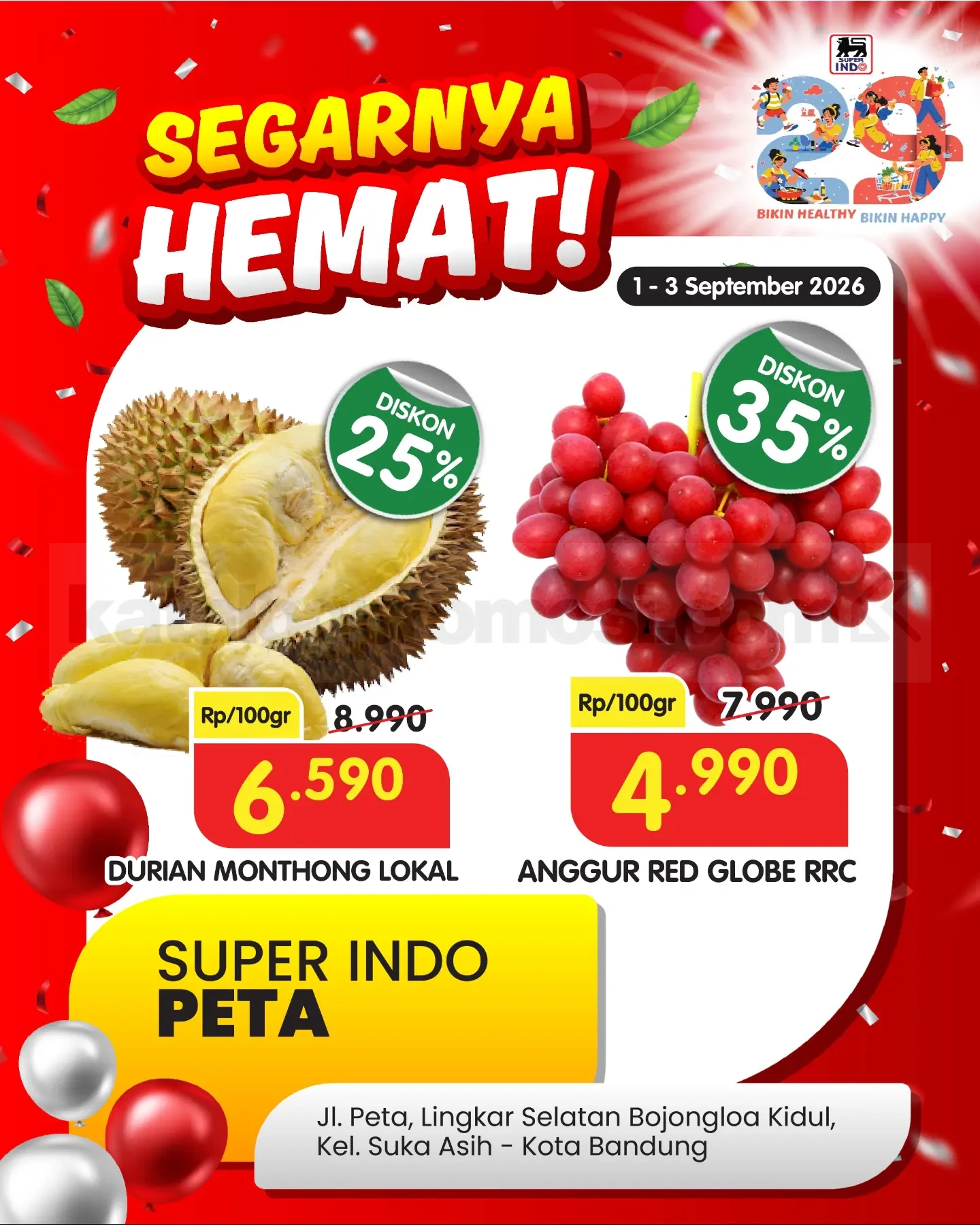 Promo Grand Opening Super Indo Peta Bandung, Ada Promo Setiap Hari !