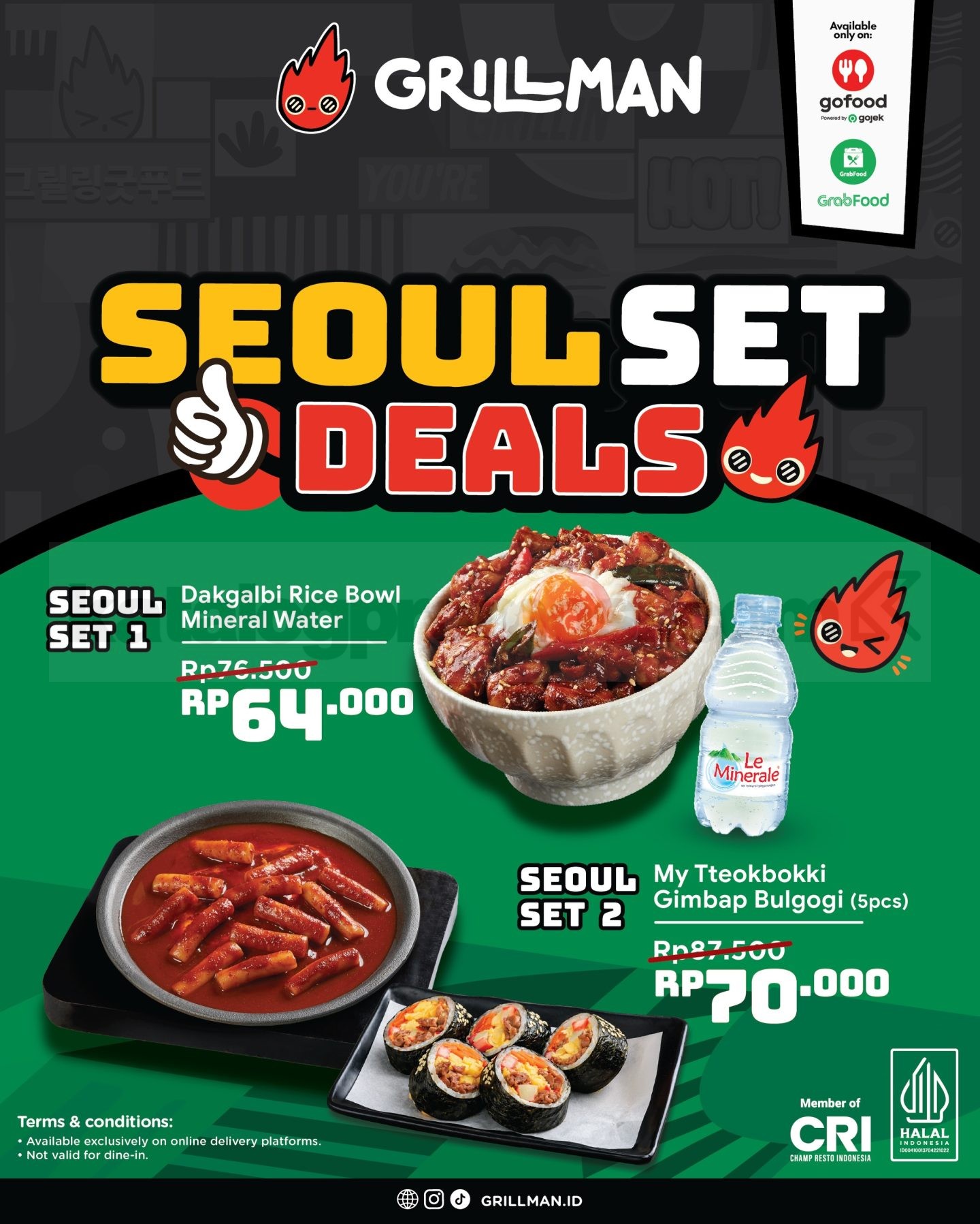 Promo GRILLMAN Seoul Set Deals mulai Rp64.000 Promo GRILLMAN Seoul Set Deals mulai Rp64.000 1