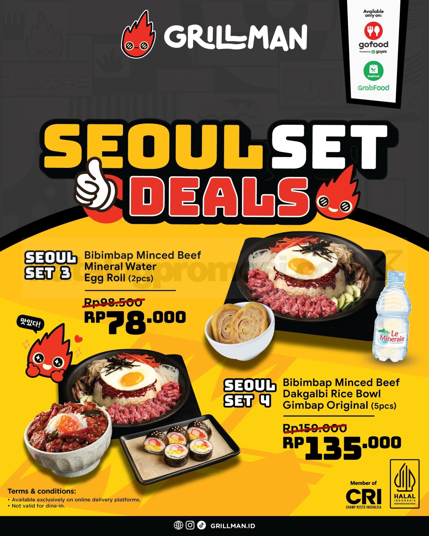 Promo GRILLMAN Seoul Set Deals mulai Rp64.000 Promo GRILLMAN Seoul Set Deals mulai Rp64.000 2