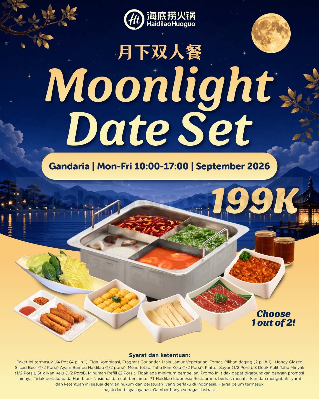 Promo Haidilao Moonlight Date Set Hotpot Berdua Rp. 199.000 Promo Haidilao Moonlight Date Set Hotpot Berdua Rp. 199.000 1