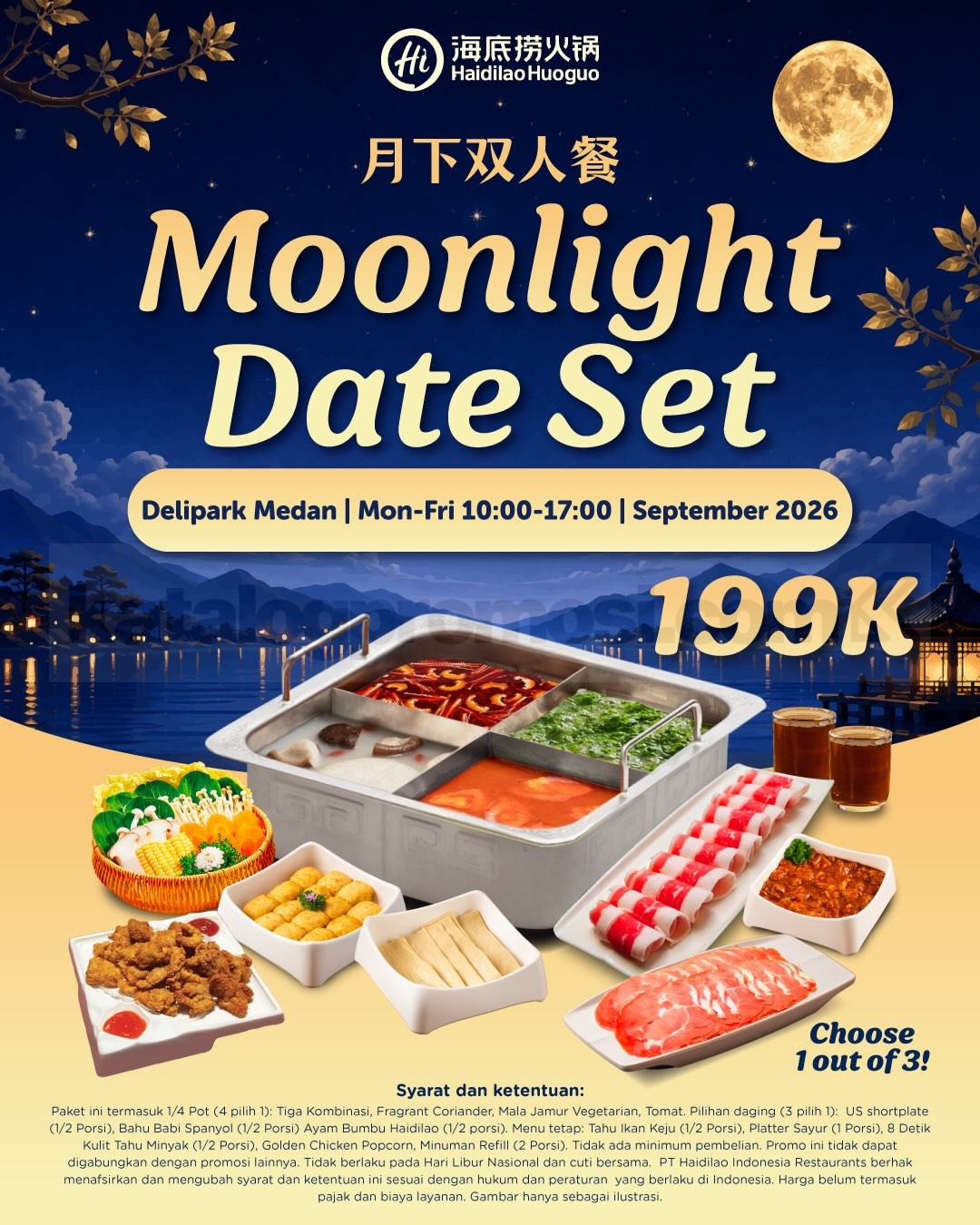 Promo Haidilao Moonlight Date Set Hotpot Berdua Rp. 199.000 Promo Haidilao Moonlight Date Set Hotpot Berdua Rp. 199.000 2