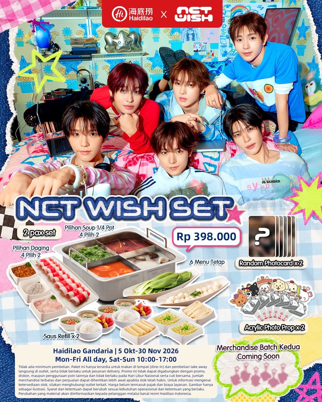 Promo Haidilao x NCT WISH Set Rp398.000 + Merchandise Promo Haidilao x NCT WISH Set Rp398.000 + Merchandise 1