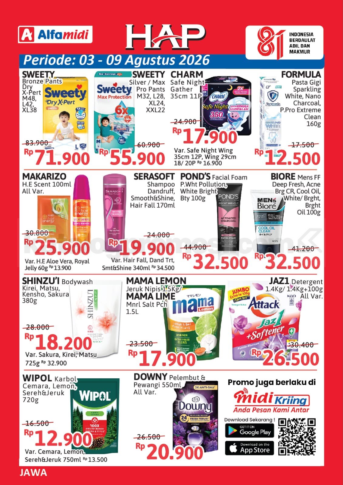 Promo HAP ALFAMIDI periode 03-09 Agustus 2026