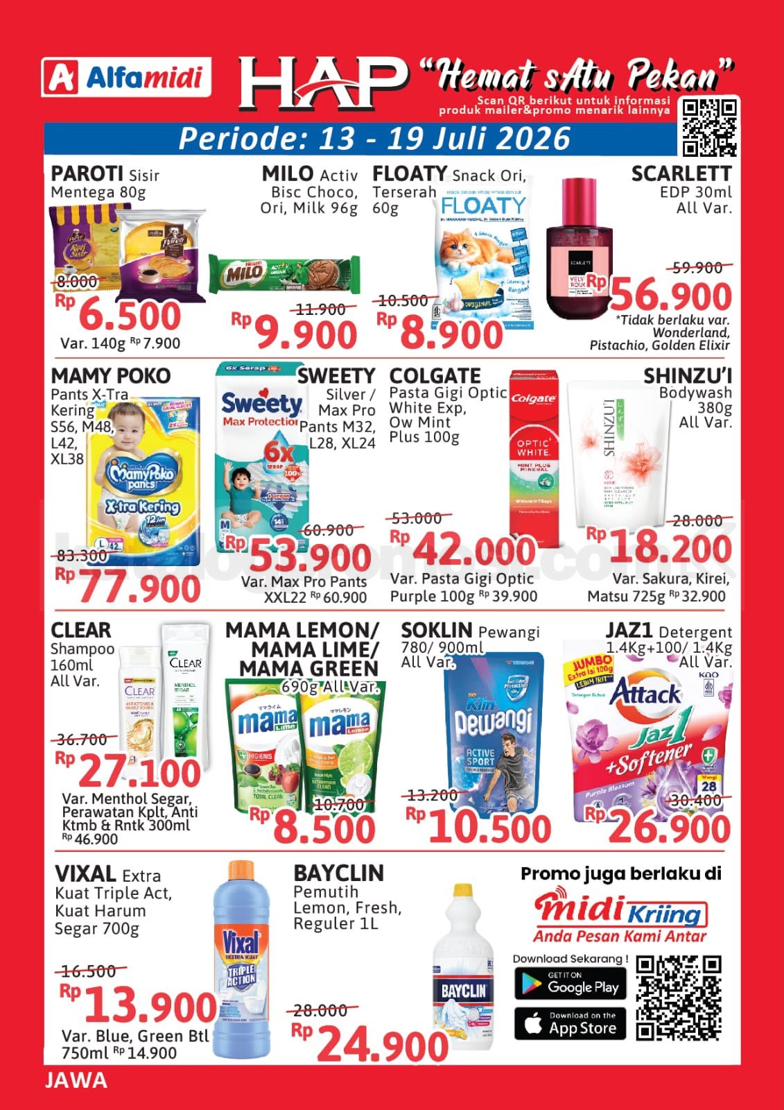 Promo HAP ALFAMIDI periode 13-19 Juli 2026
