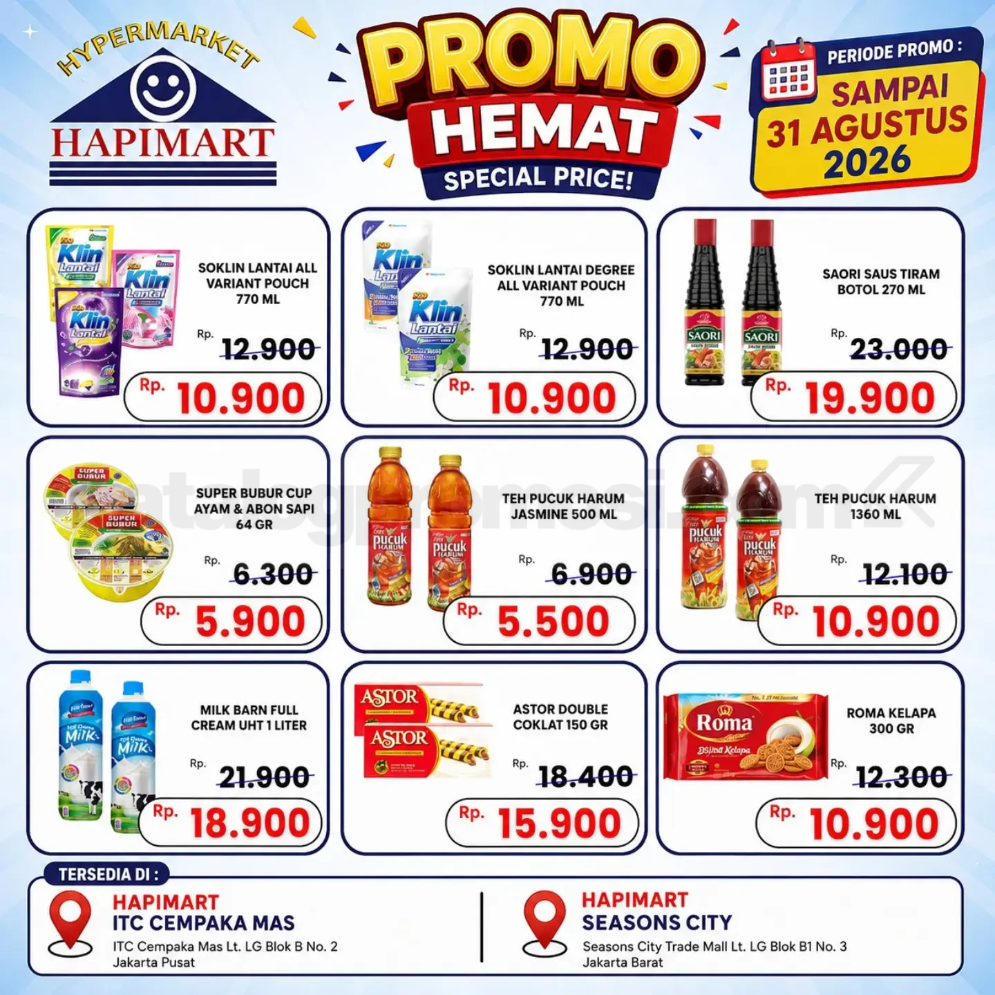 Promo HAPIMART WEEKLY DEALS periode 01-15 Agustus 2026 Promo HAPIMART WEEKLY DEALS periode 01-15 Agustus 2026 3