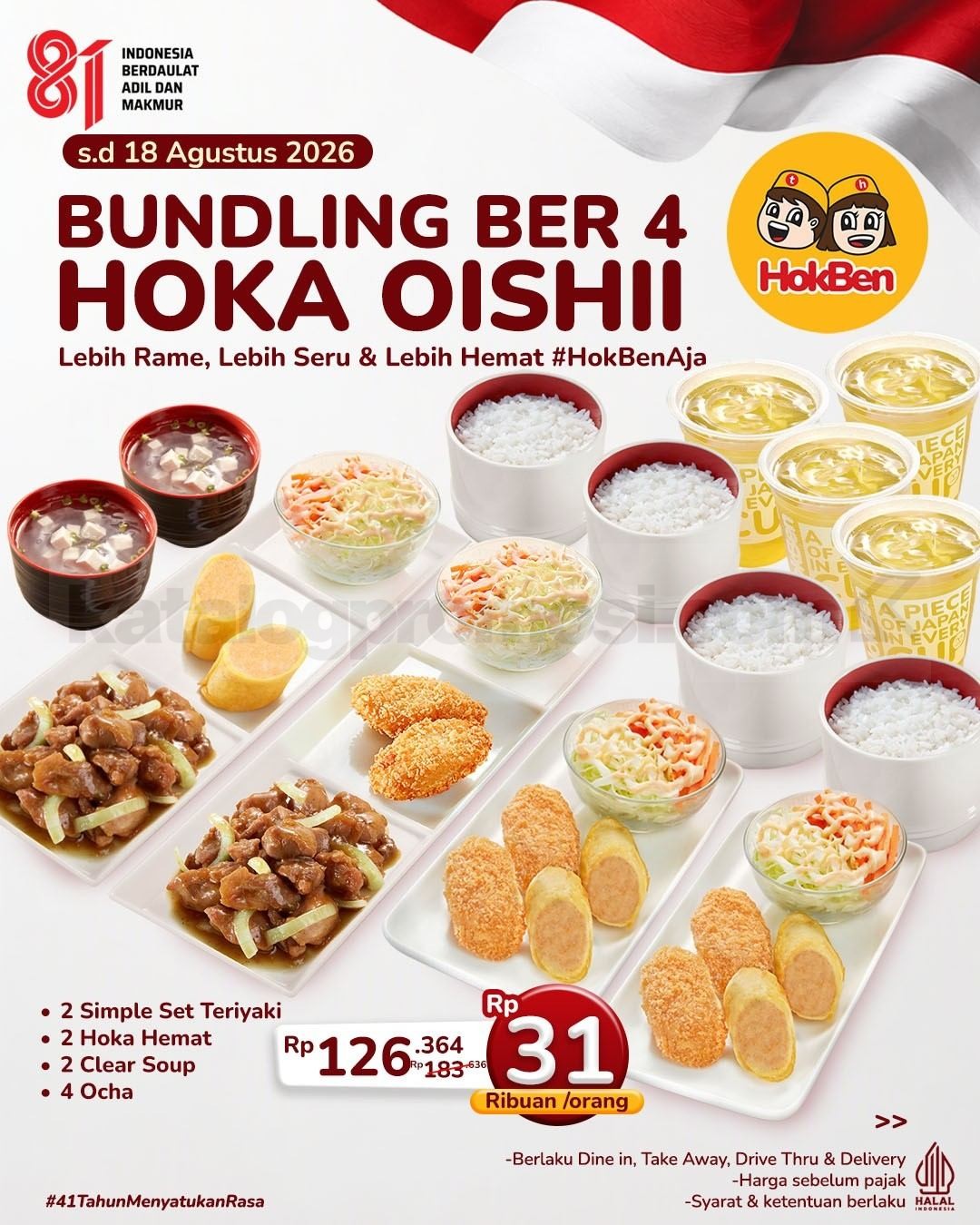 Promo HokBen Bundling Hoka Oishii Mulai Rp. 31 Ribuan