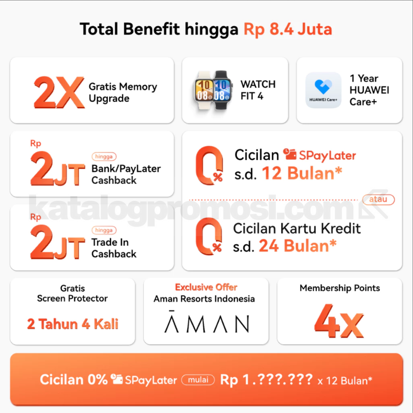 Promo HUAWEI NEW! Pura 90s Gratis WATCH FIT 4