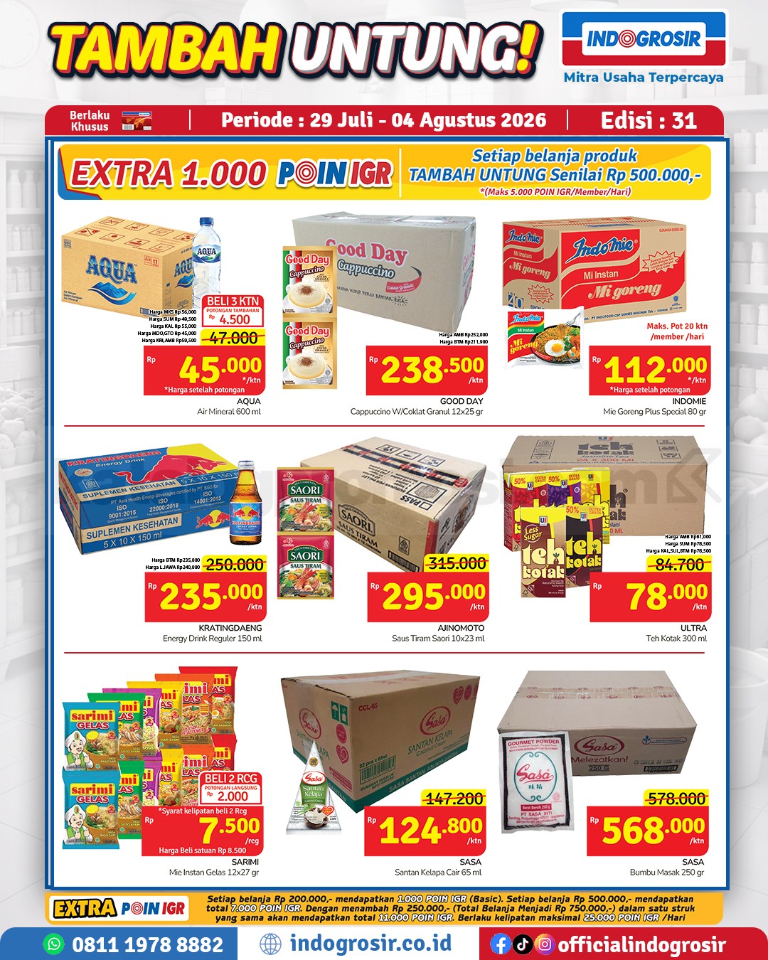 Promo Indogrosir TAMBAH UNTUNG 29 Juli - 04 Agustus 2026