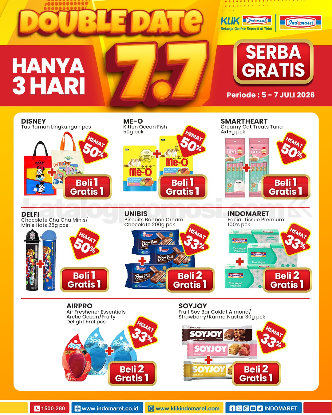Promo Indomaret Double Date 7.7 BELI 1 GRATIS 1 Promo Indomaret Double Date 7.7 BELI 1 GRATIS 1 1