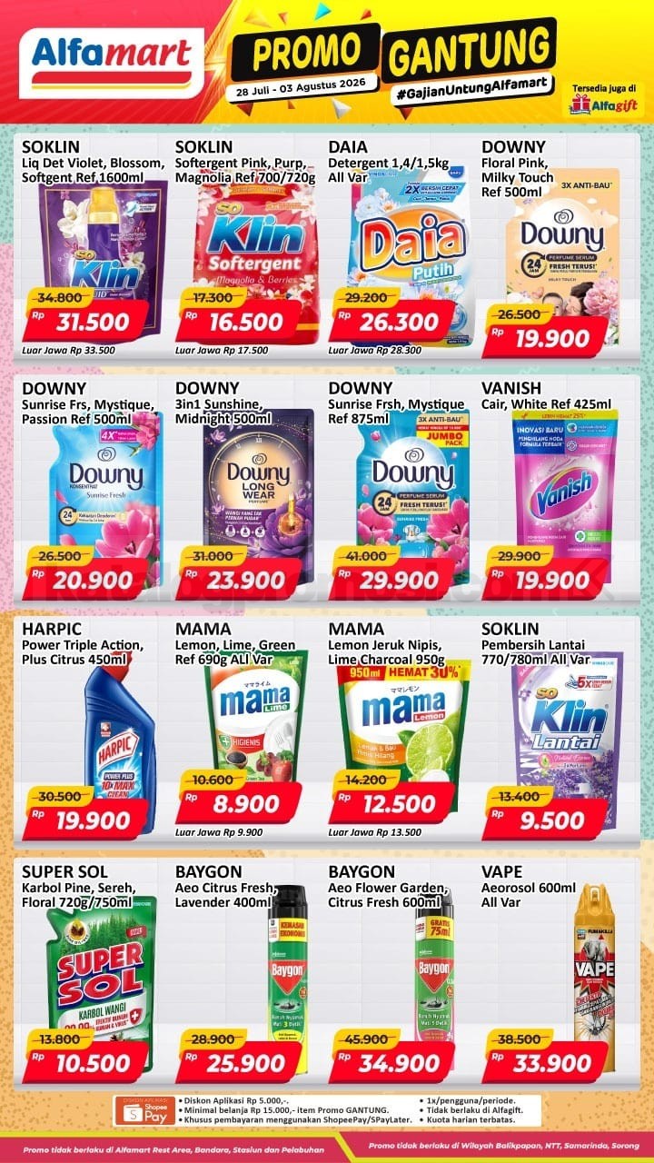 Promo JSM ALFAMART 31 Juli - 02 Agustus 2026 MINGGU INI