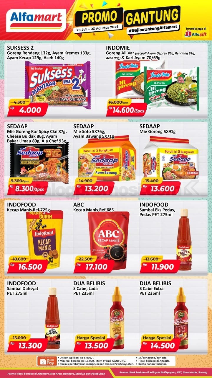 Promo JSM ALFAMART 31 Juli - 02 Agustus 2026 MINGGU INI