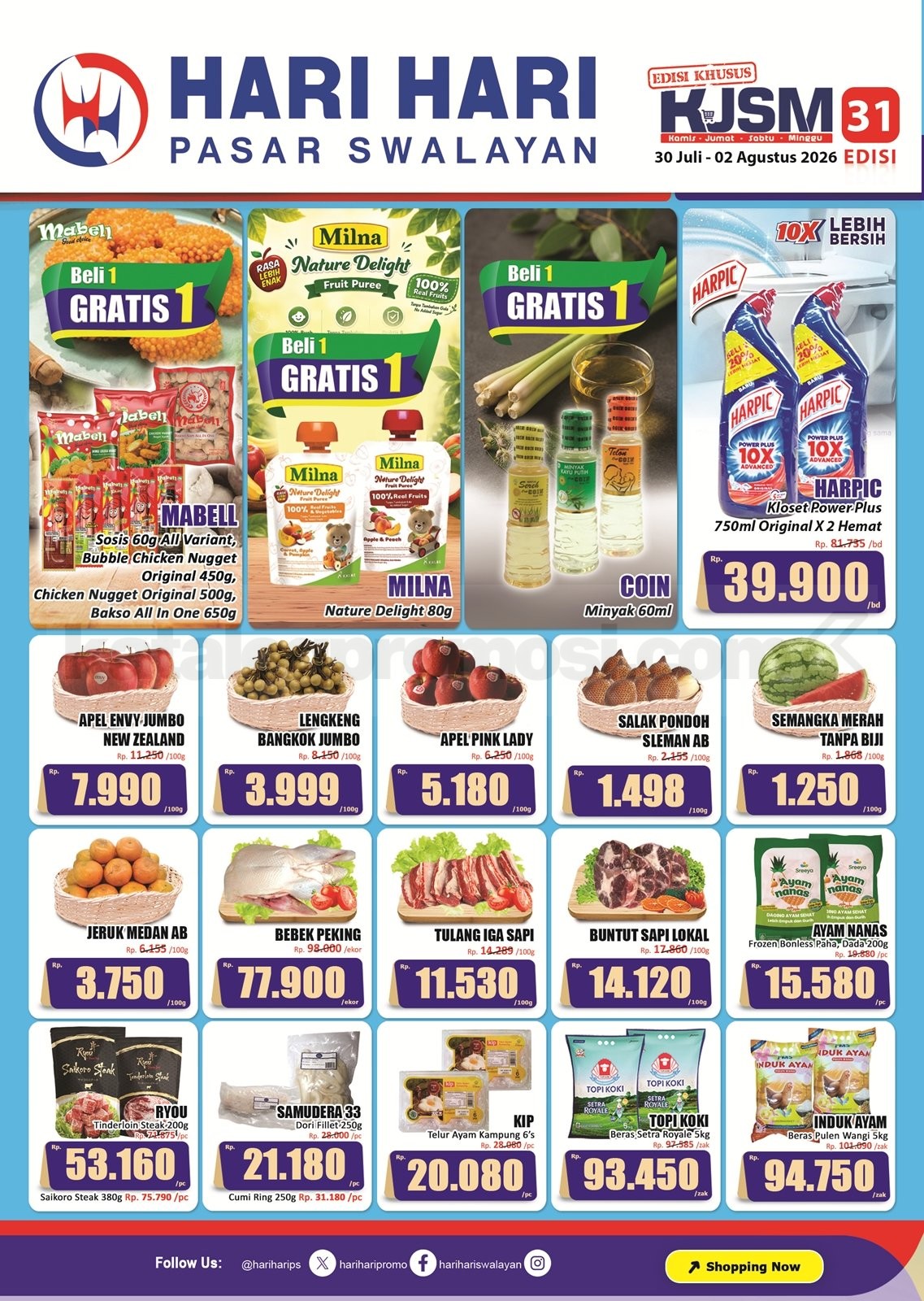 Promo JSM Hari Hari Swalayan 30 Juli - 02 Agustus 2026