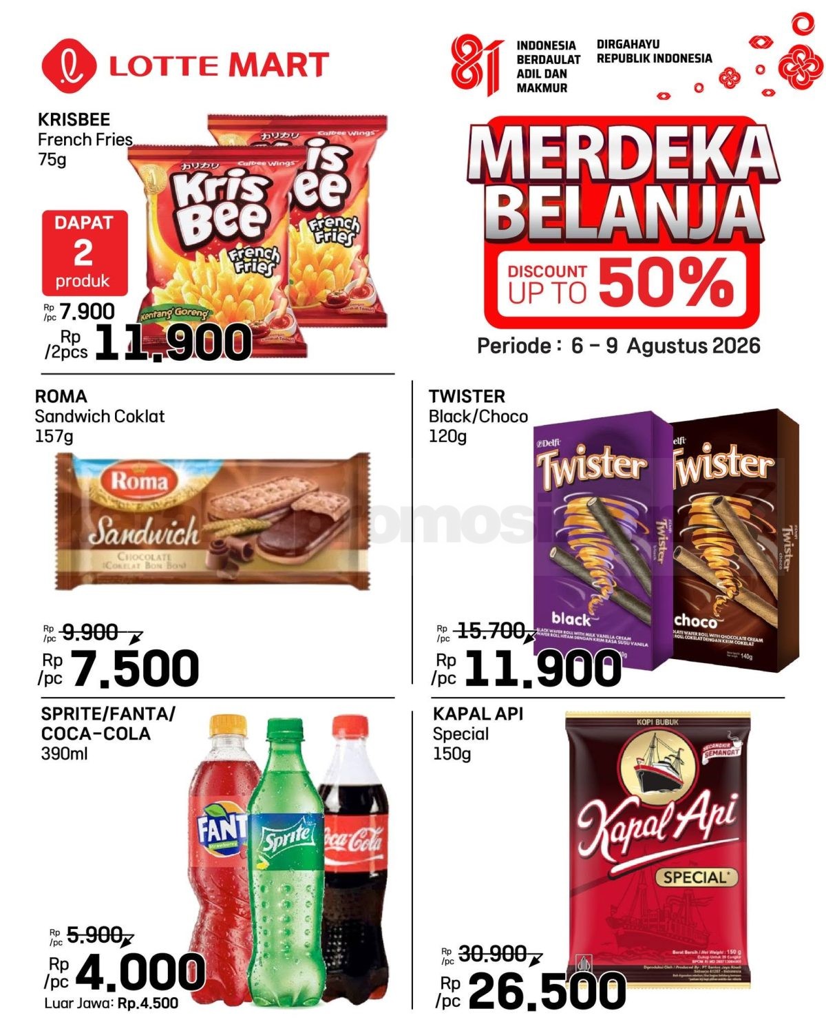 Promo JSM LOTTEMART WEEKEND 06-09 Agustus 2026