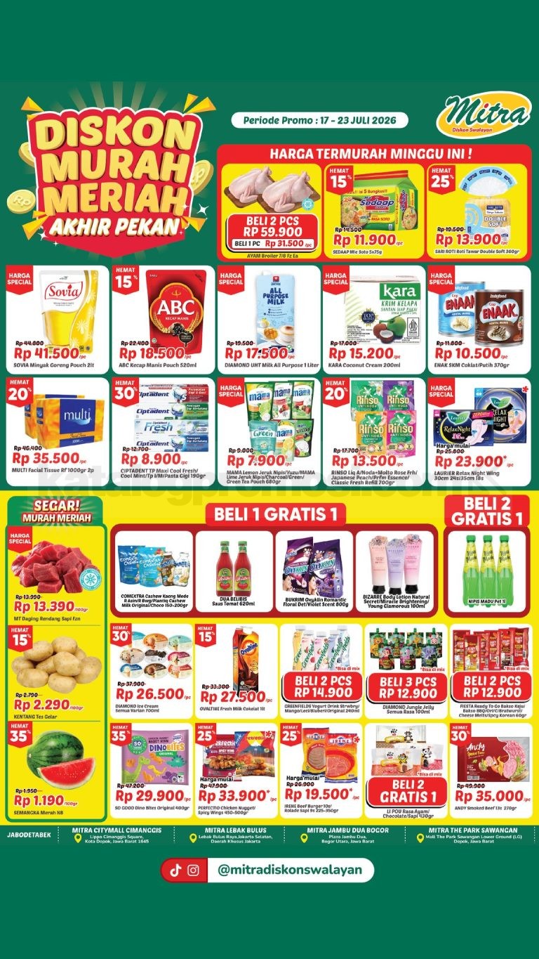 Promo JSM Mitra Diskon Swalayan Akhir Pekan 17-23 Juli 2026