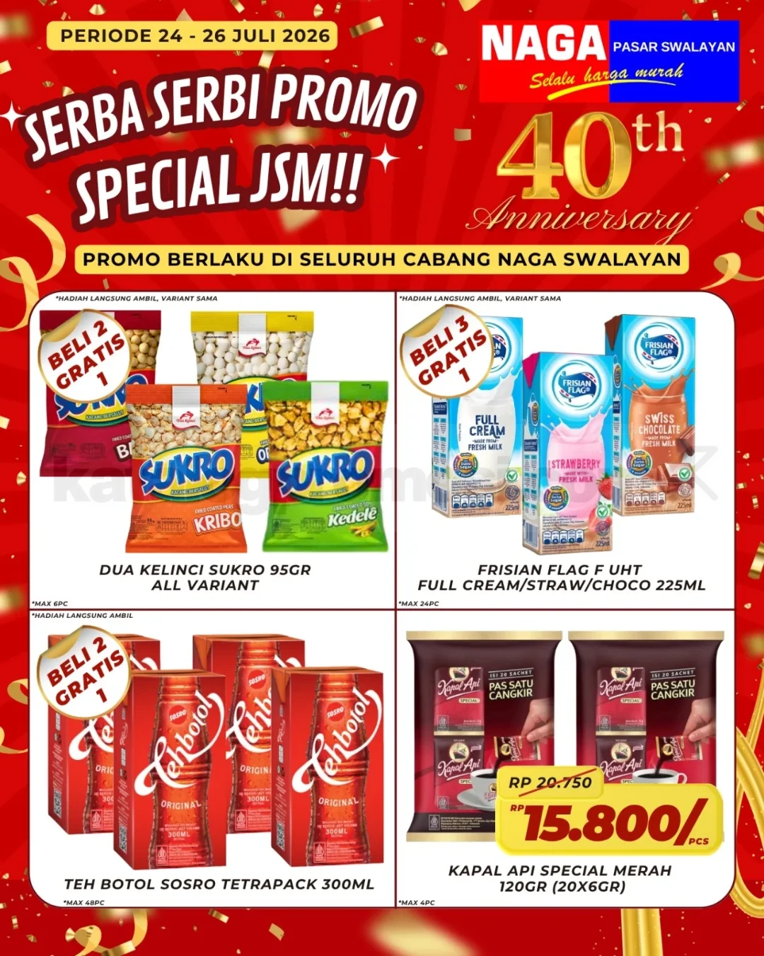 Promo JSM Naga Swalayan Weekend 24-26 Juli 2026 Promo JSM Naga Swalayan Weekend 24-26 Juli 2026