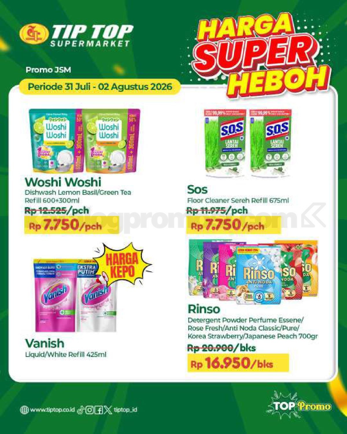 Promo JSM TIP TOP Supermarket 31 Juli - 02 Agustus 2026 Promo JSM TIP TOP Supermarket 31 Juli - 02 Agustus 2026 5