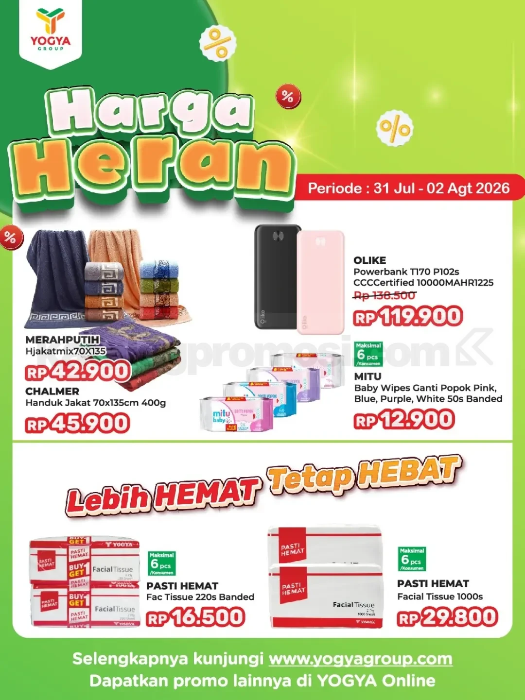 Promo JSM TOSERBA YOGYA HARGA HERAN 31 Juli - 02 Agustus 2026