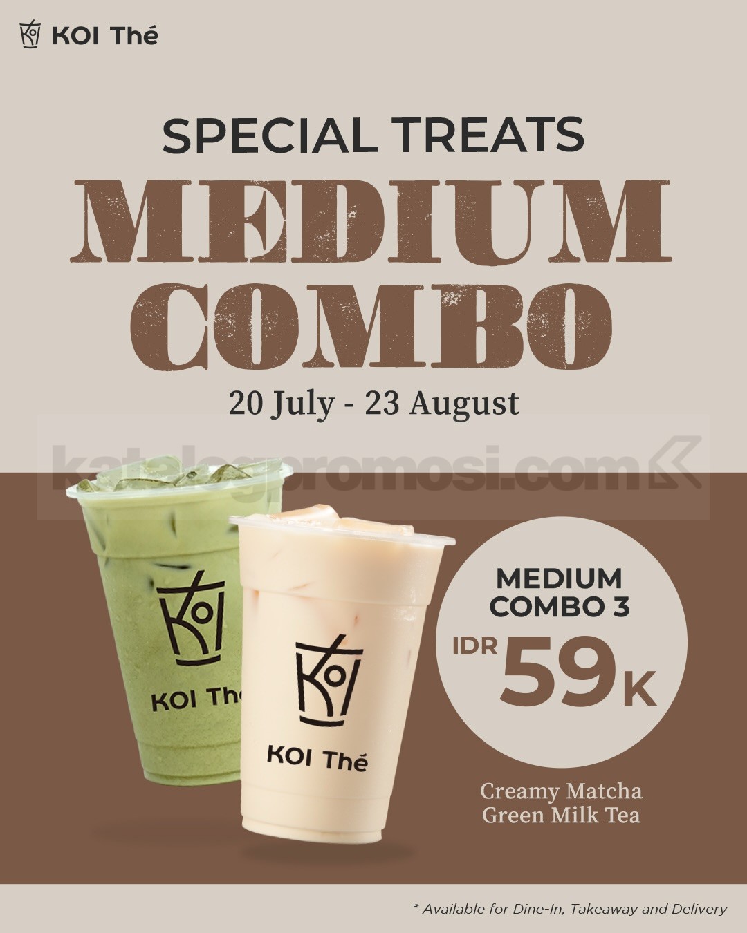 Promo KOI ThΓ© Special Treats Medium Combo Rp. 59.000 Promo KOI ThΓ© Special Treats Medium Combo Rp. 59.000 3