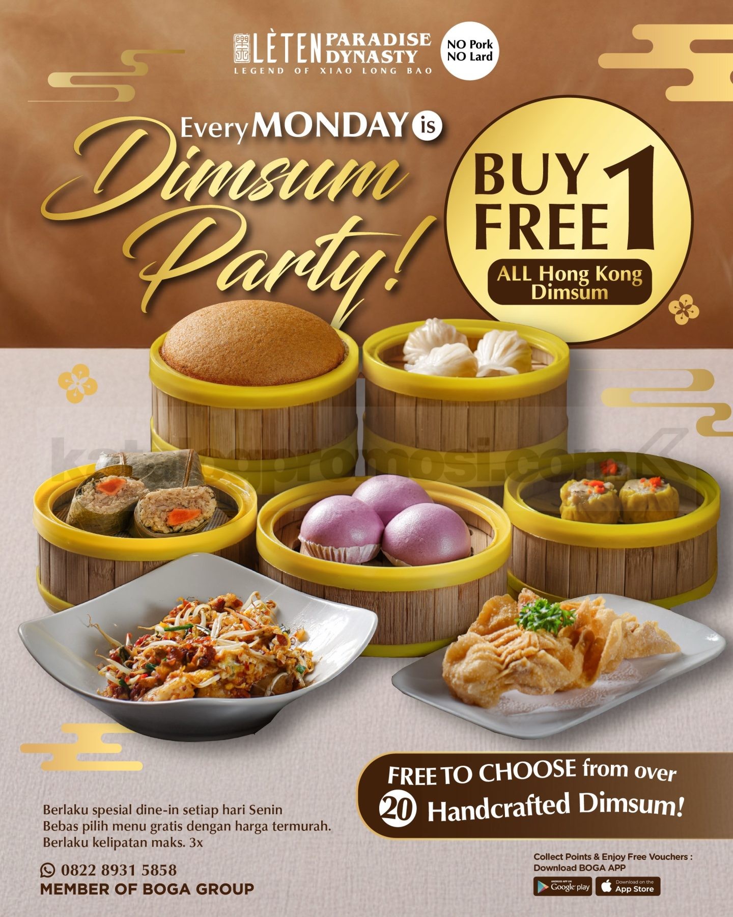 Promo Lèten Paradise Dynasty Beli 1 Gratis 1 Dimsum Hong Kong Promo Lèten Paradise Dynasty Beli 1 Gratis 1 Dimsum Hong Kong setiap Senin untuk dine-in di Jakarta