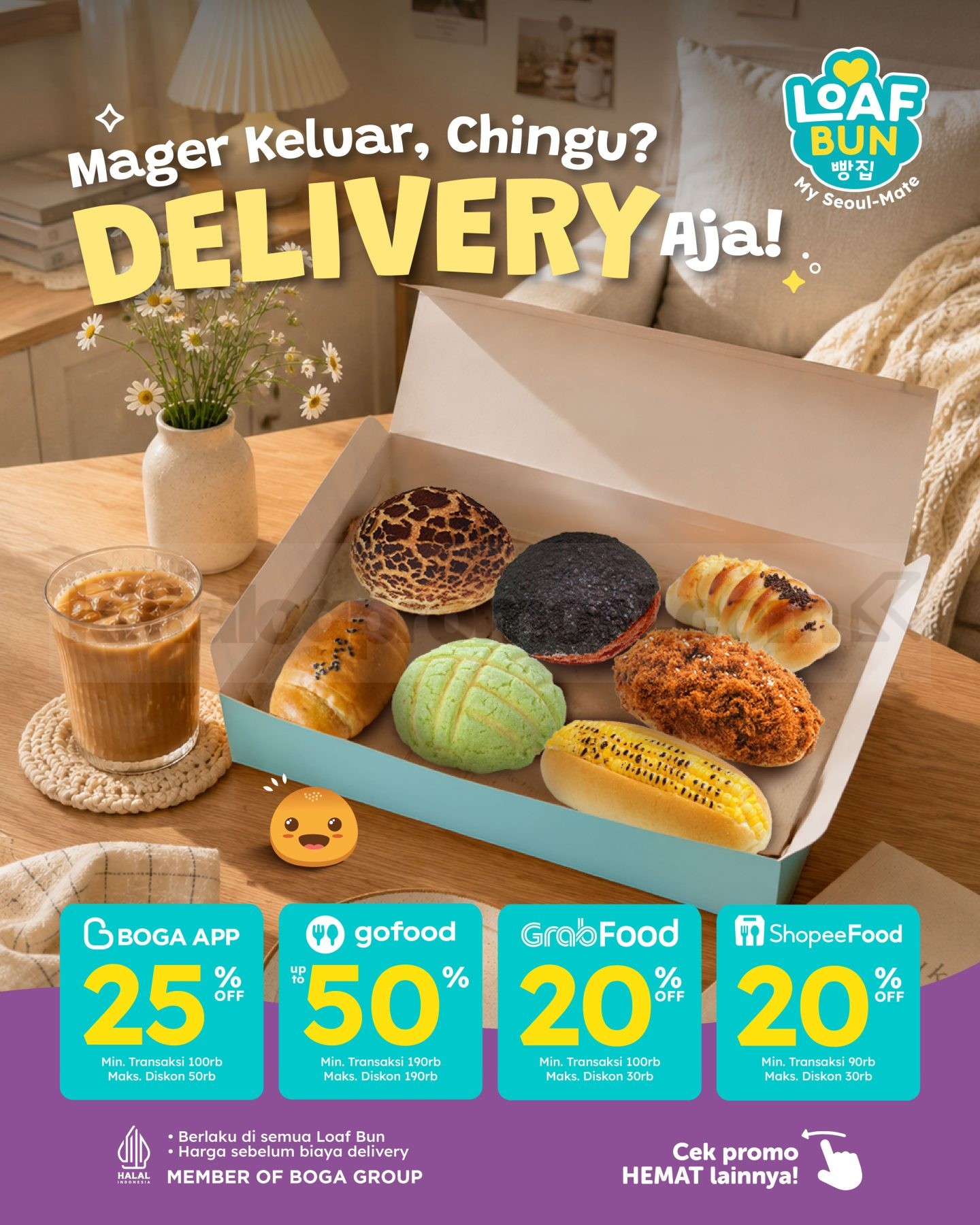 Promo Loaf Bun Delivery Diskon hingga 50%