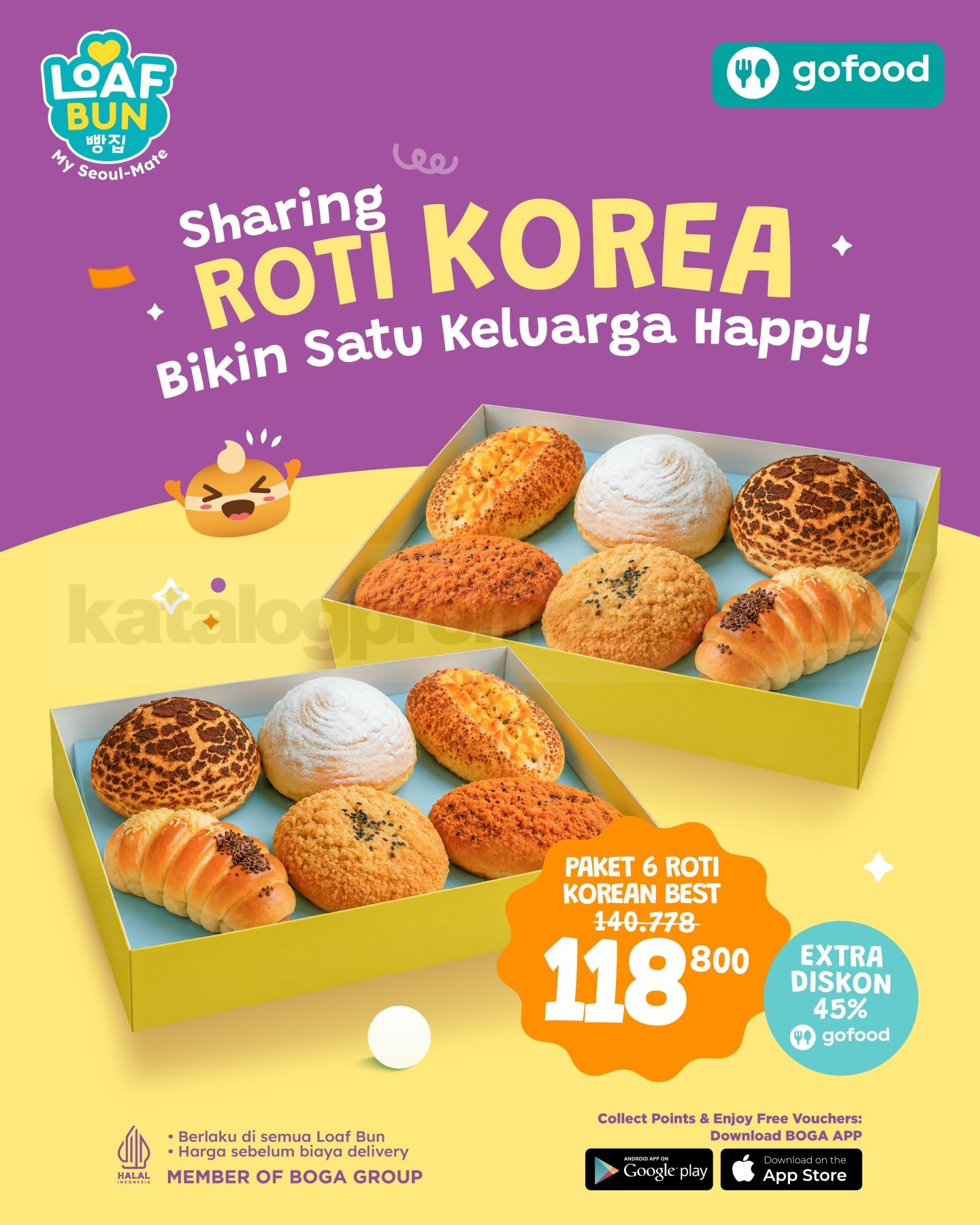 Promo Loaf Bun Delivery Diskon hingga 50%