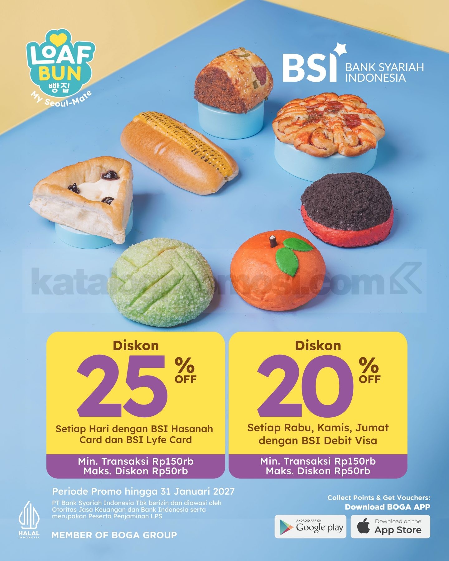 Promo Loaf Bun Diskon Hingga 30% Pakai Kartu Bank