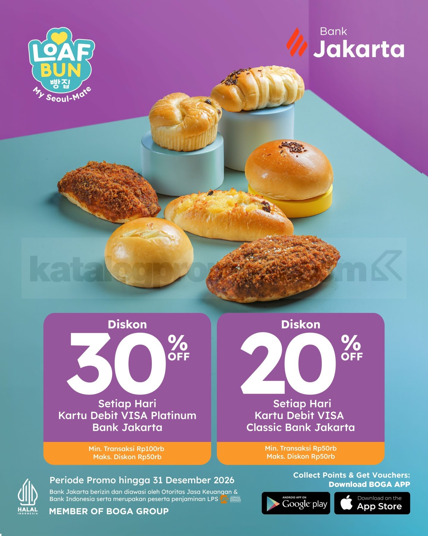 Promo Loaf Bun Diskon Hingga 30% Pakai Kartu Bank