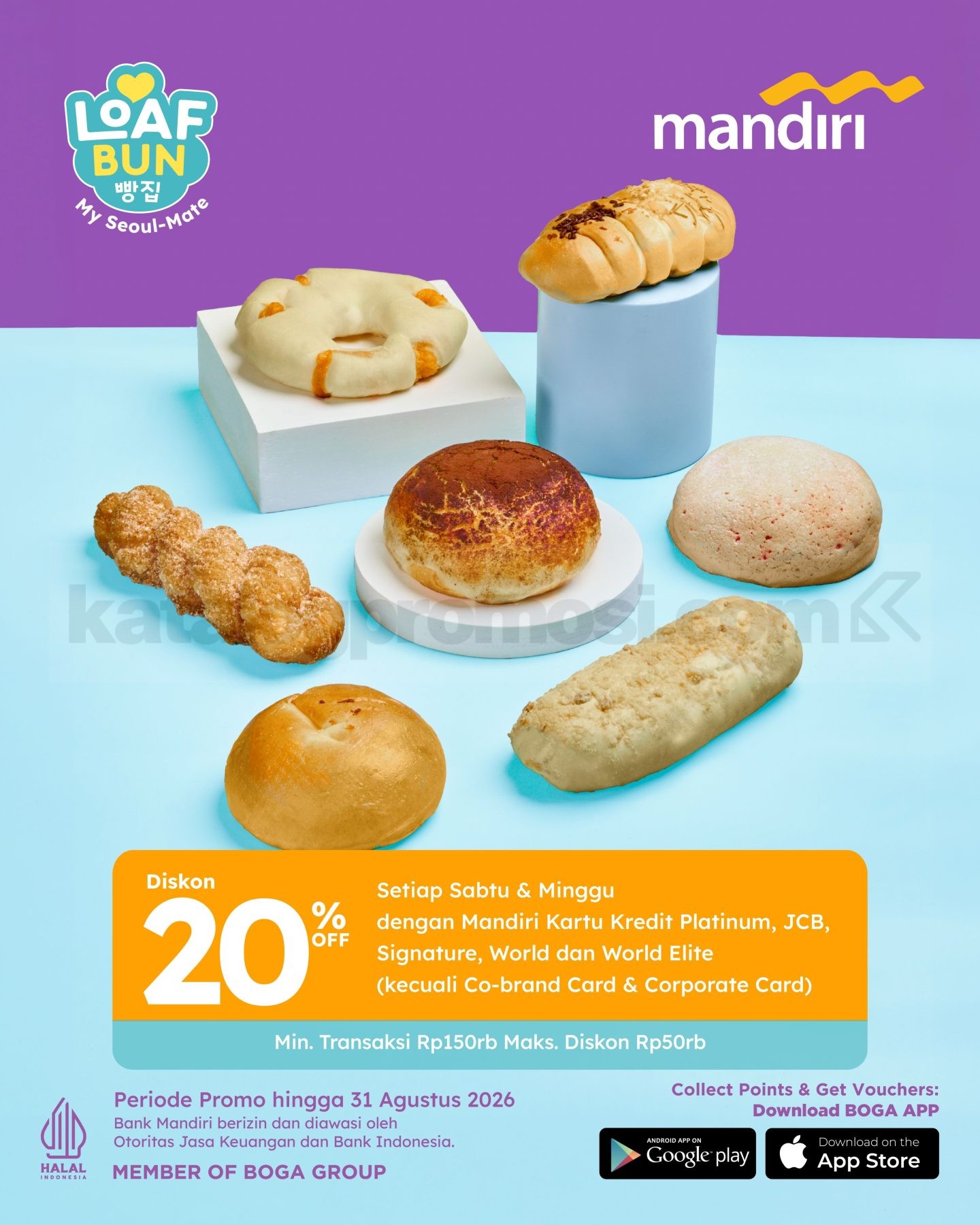 Promo Loaf Bun Diskon Hingga 30% Pakai Kartu Bank