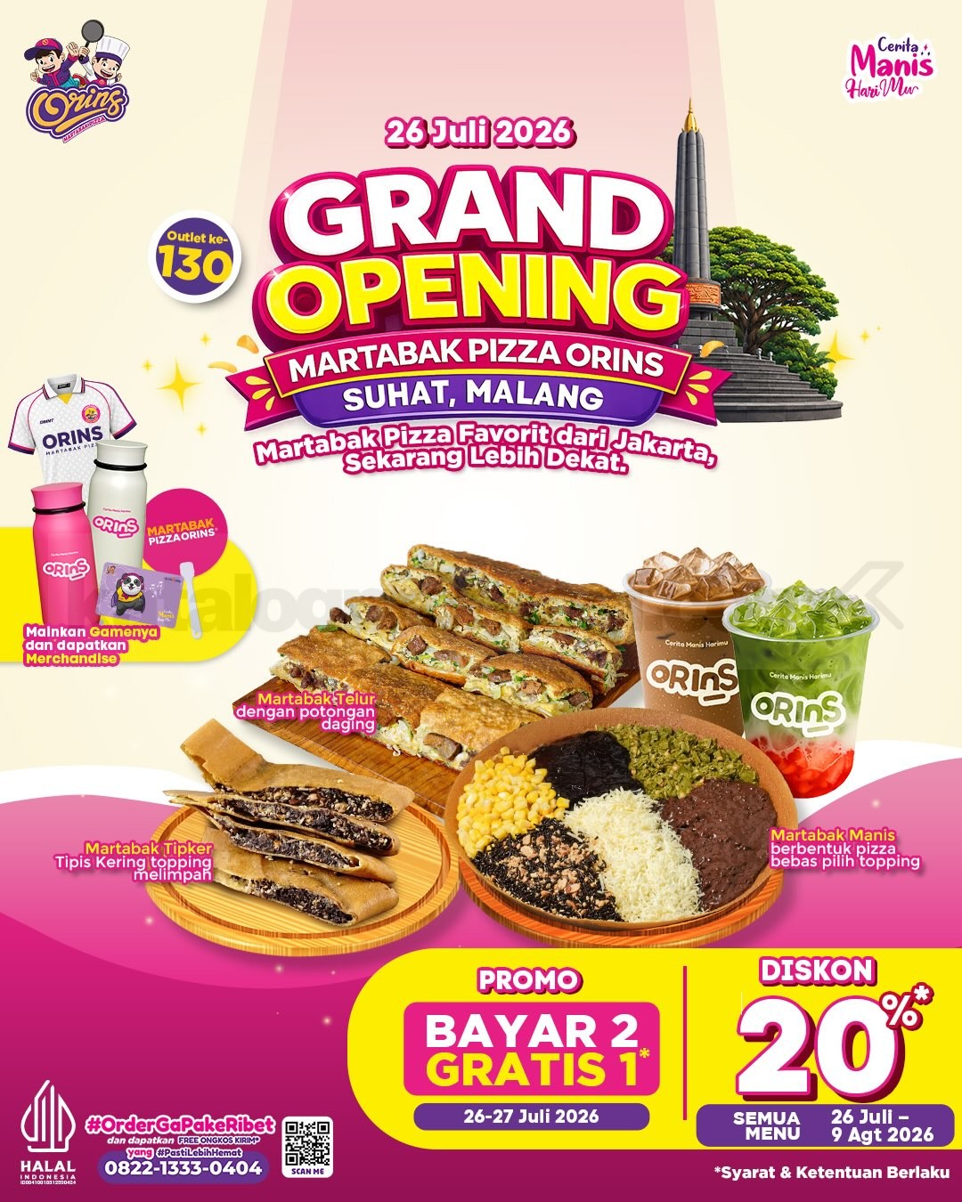Promo Martabak Pizza Orins SUHAT Malang Grand Opening Bayar 2 Gratis 1 Promo Martabak Pizza Orins SUHAT Malang Grand Opening Bayar 2 Gratis 1.