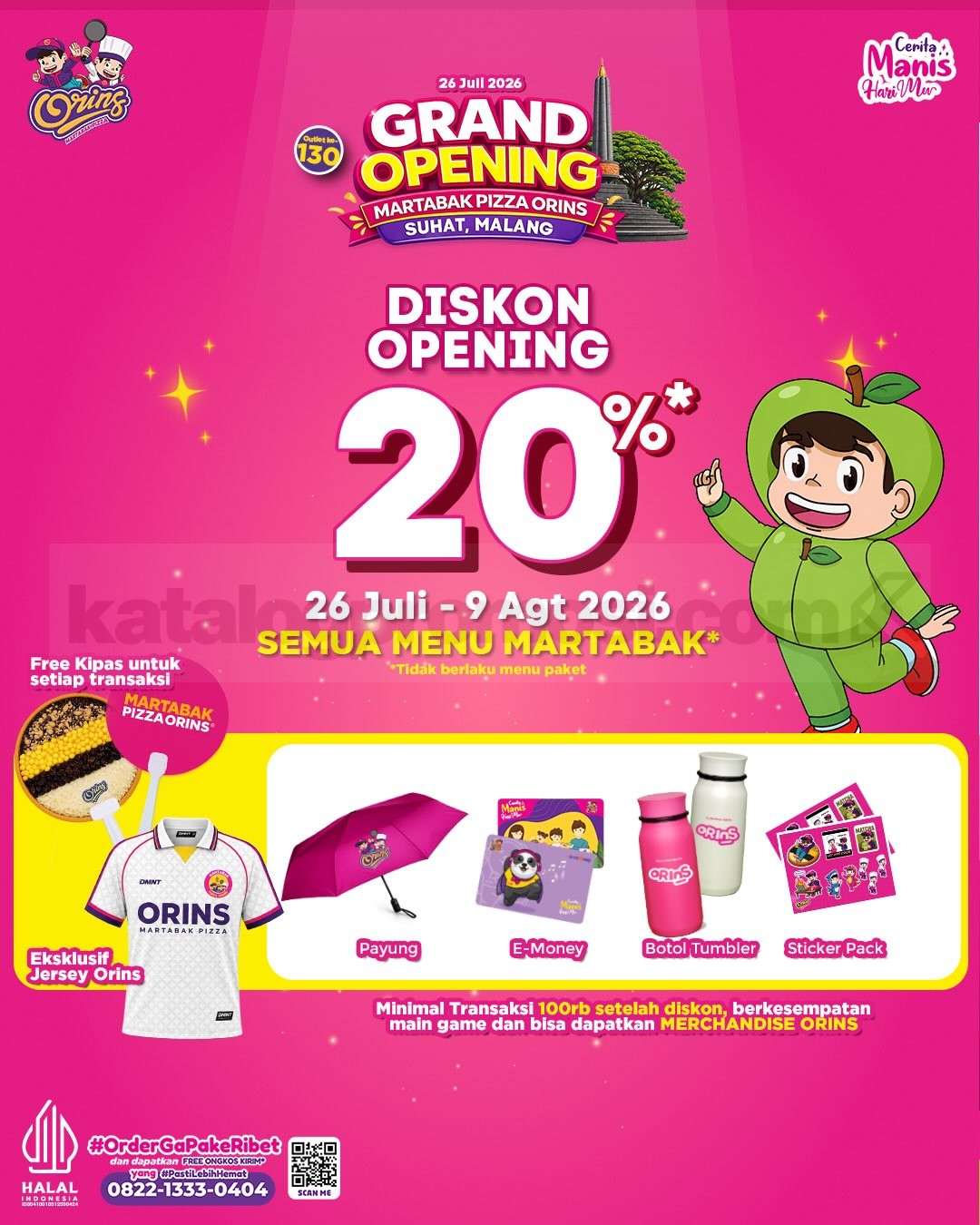 Promo Martabak Pizza Orins SUHAT Malang Grand Opening Bayar 2 Gratis 1 Promo Martabak Pizza Orins SUHAT Malang Grand Opening Bayar 2 Gratis 1 2