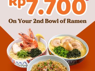 Promo Marutama Ramen 7.7 Ramen Kedua Rp. 7.700 untuk pembelian ramen pilihan periode 6–8 Juli 2026.