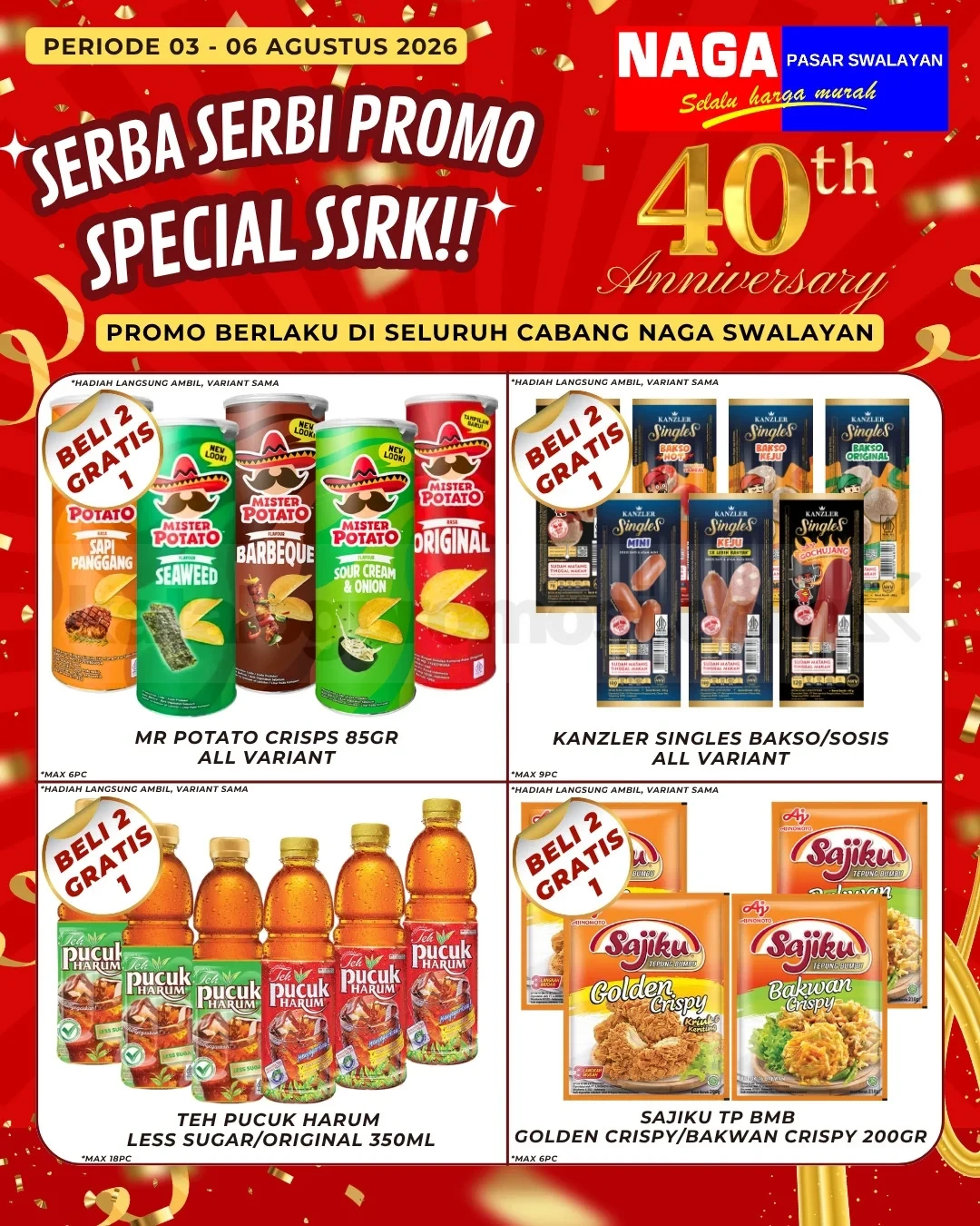 Promo Naga Swalayan WEEKDAY 03-06 Agustus 2026