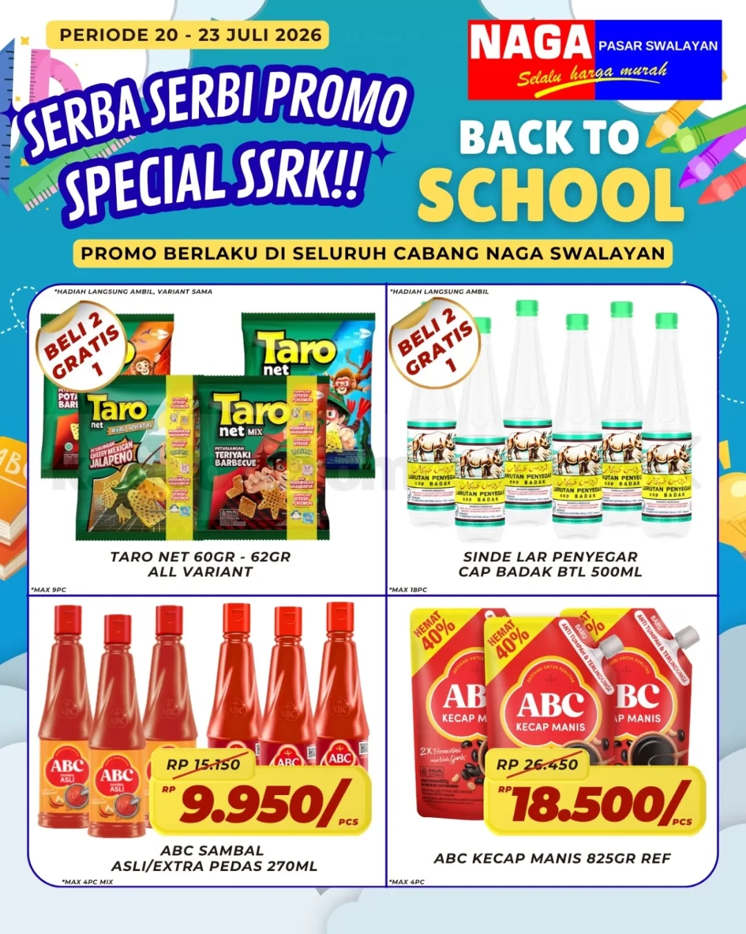 Promo Naga Swalayan WEEKDAY 20-23 Juli 2026