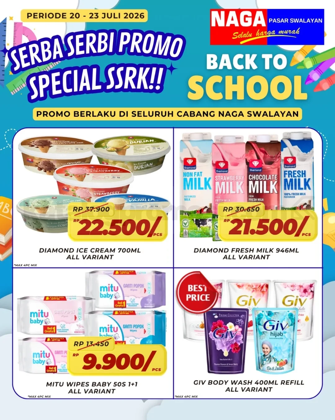 Promo Naga Swalayan WEEKDAY 20-23 Juli 2026