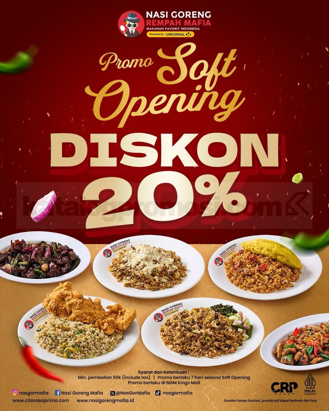 Promo Nasgor Mafia Soft Opening Kings Mall Diskon 20% Promo Nasgor Mafia Soft Opening Kings Mall Diskon 20% di NGM Kings Mall Bandung