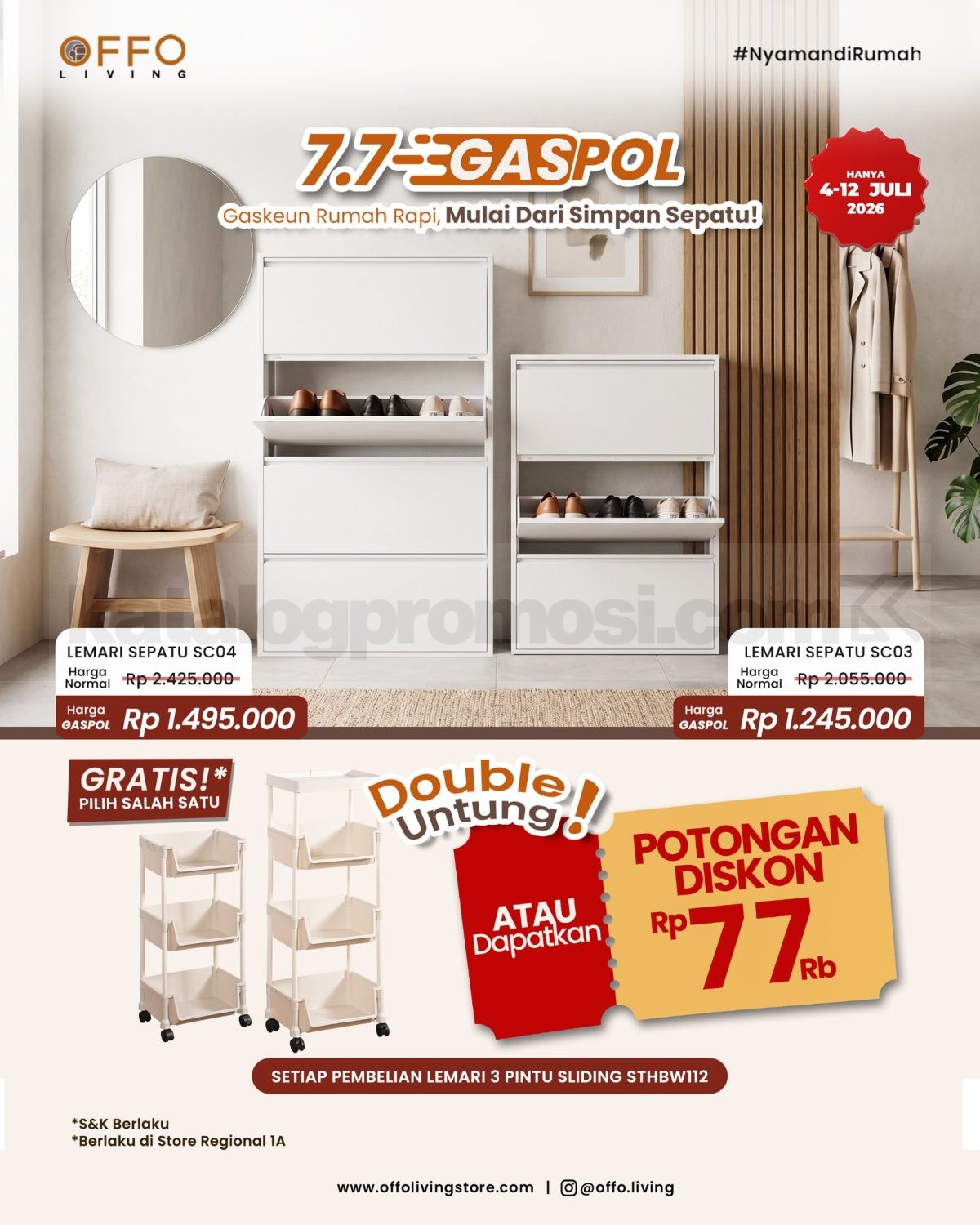 Promo OFFO Living 7.7 Gaspol Diskon Furnitur dan Bonus Menarik Promo OFFO Living 7.7 Gaspol Diskon Furnitur dan Bonus Menarik 1