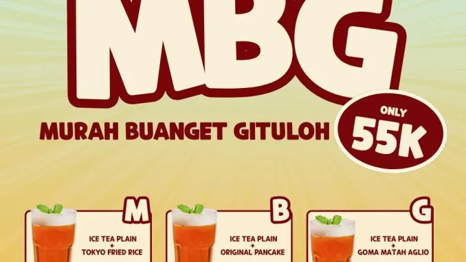 Promo Pan&Co MBG Murah Buanget Gituloh Rp55.000 dengan Ice Tea dan pilihan menu utama