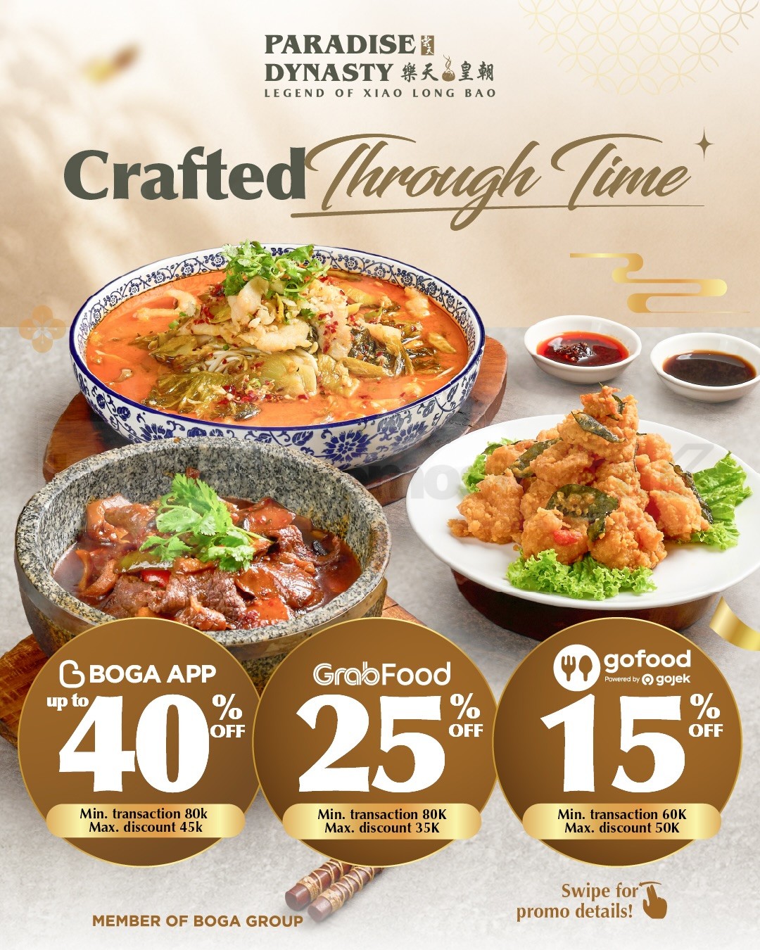 Promo Paradise Dynasty Delivery Diskon hingga 40% Promo Paradise Dynasty Delivery Diskon hingga 40% melalui BOGA App GrabFood dan GoFood