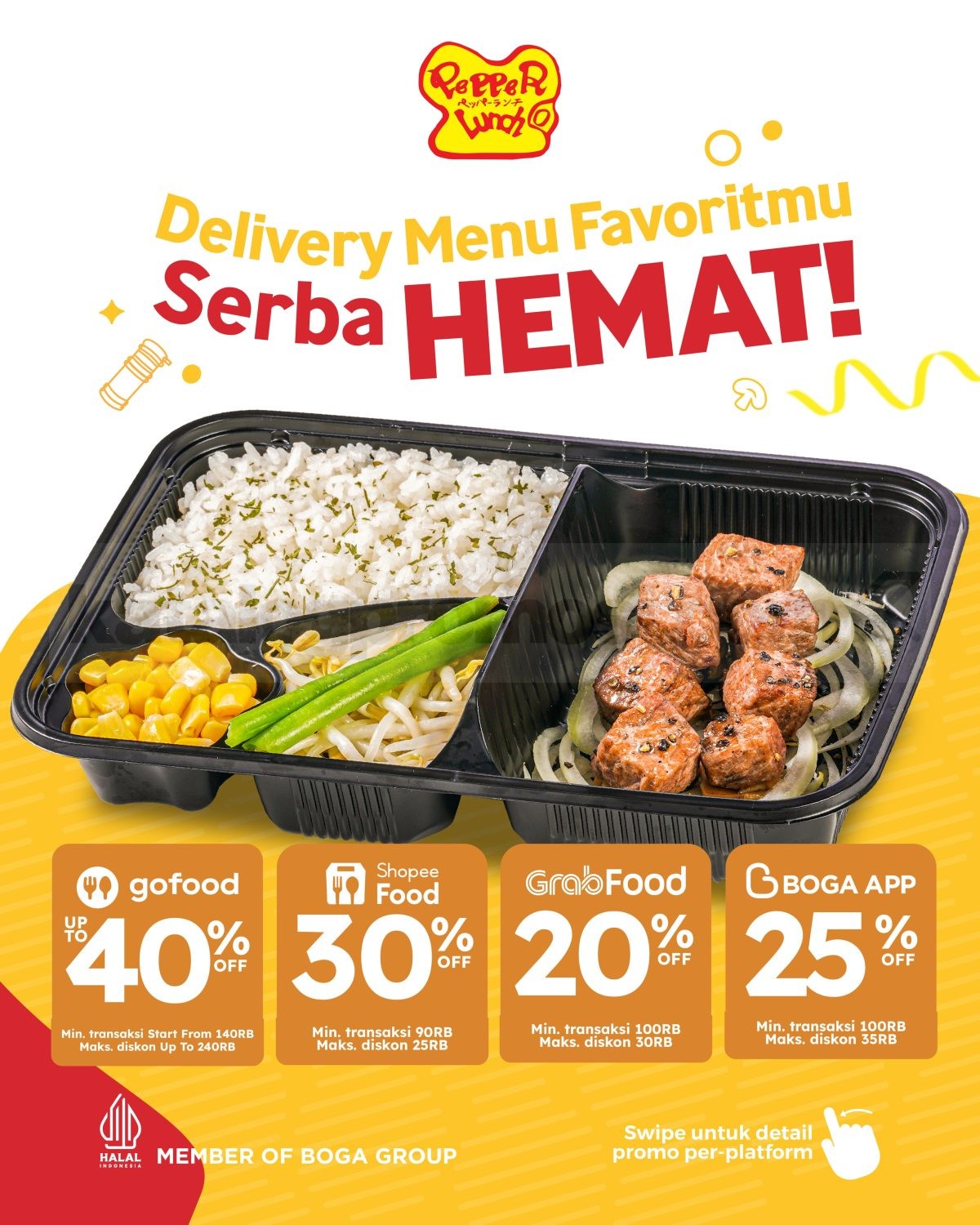 Promo Pepper Lunch Delivery Diskon Hingga 40%